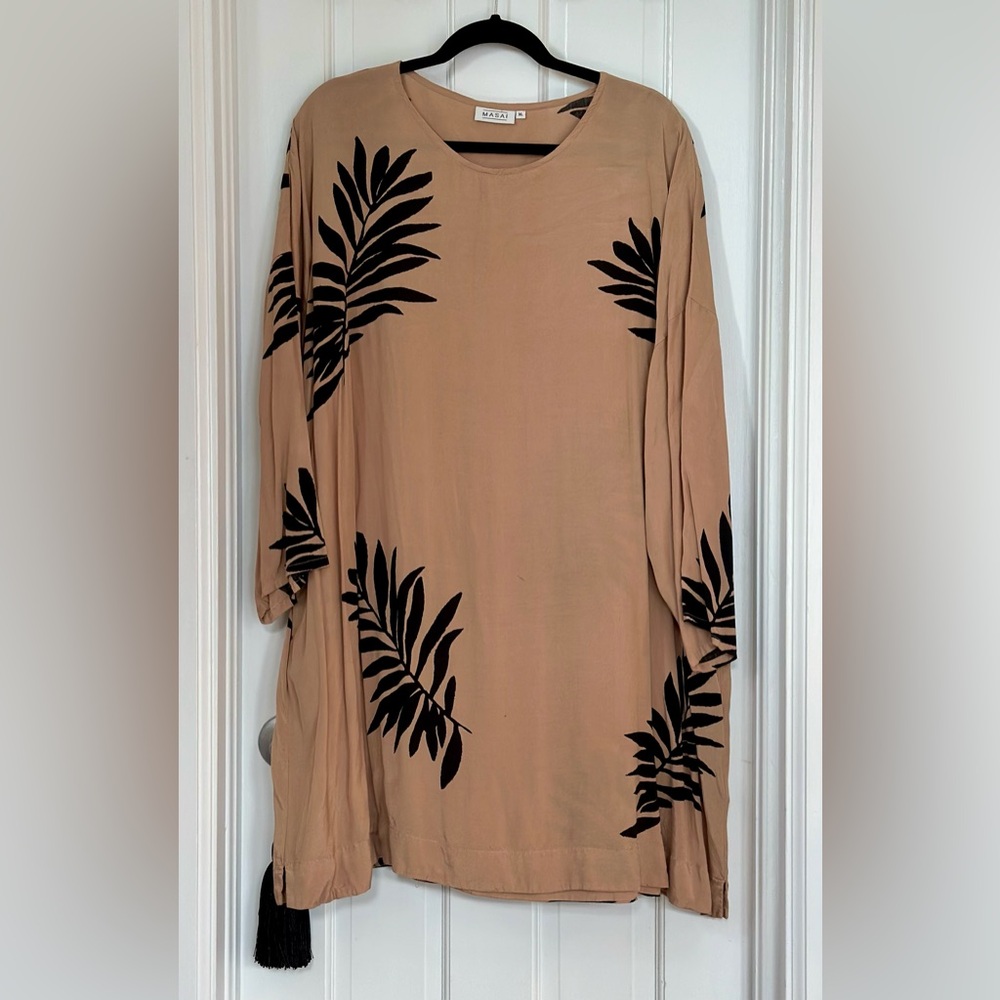Vintage Masai Oversized Palm Leaf Dress